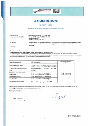  Leistungserklärung Winkelstützen